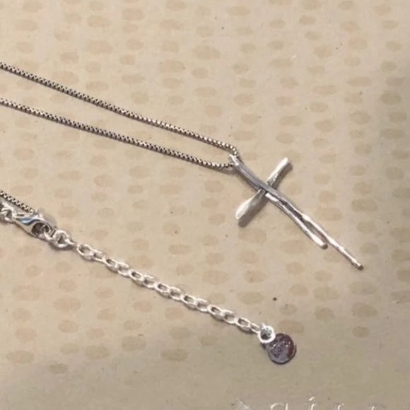 Silpada N5359 Cross Twig Pendant Sterling Silver Necklace - Picture 11 of 15